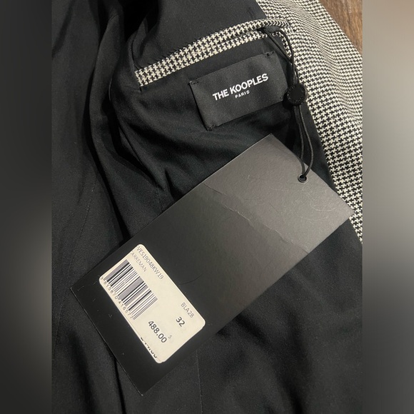 THE KOOPLES NWT Houndstooth Belted Blazer 32 - Picture 3 of 6